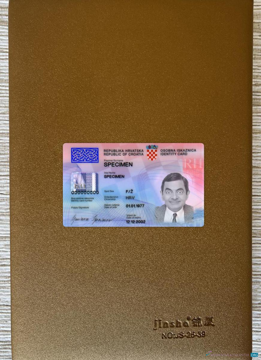 Download Croatia Identity card photolook front Photoshop template